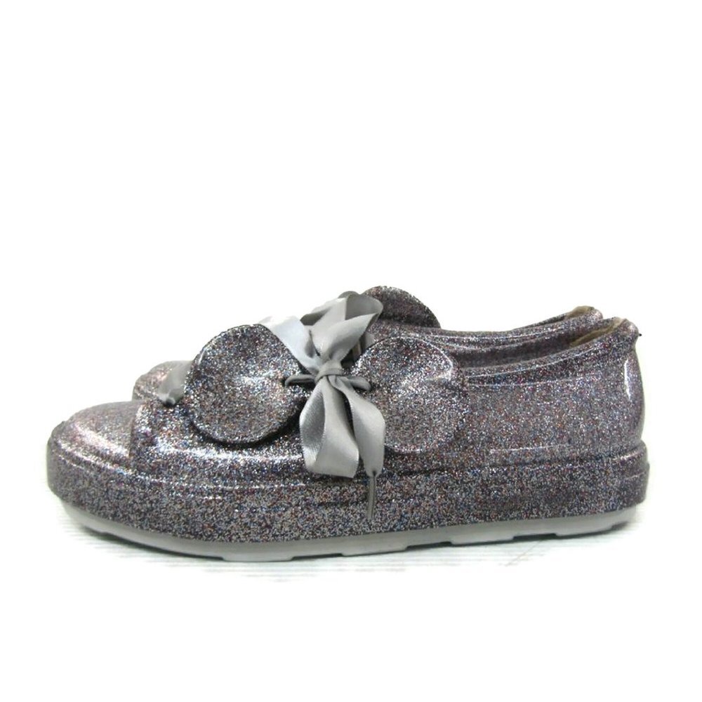Melissa Women's BE + Disney Mickey Minnie Ears Glitter PVC Jelly Sneakers Sz 8 - Picture 4 of 9